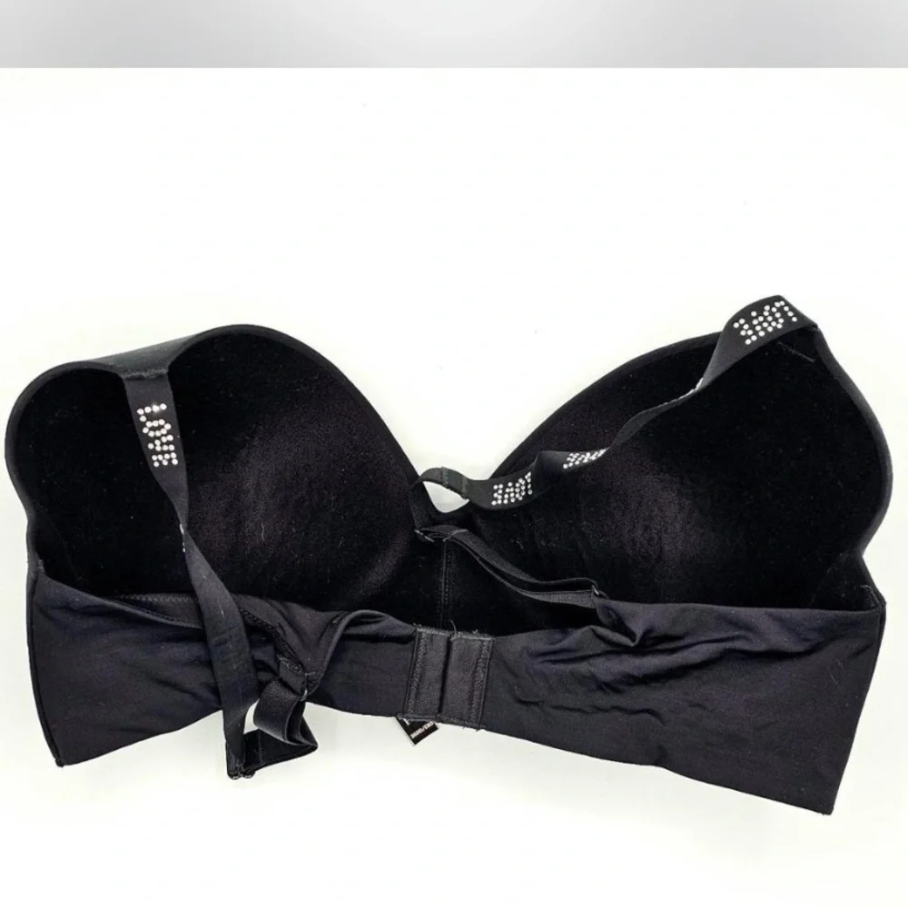 Victoria's Secret Black T-Shirt Bra with Embellished Straps - Picture 4 of 8